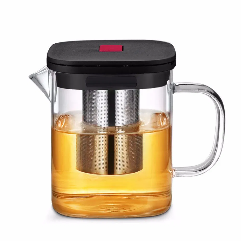 Heat Resistant Square Glass Teapot with Tea Infuser Puer Wbb27310