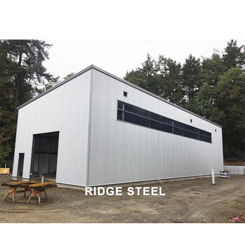 Steel Structural Prefabricated Metal Framework Fast Install Storage Shed