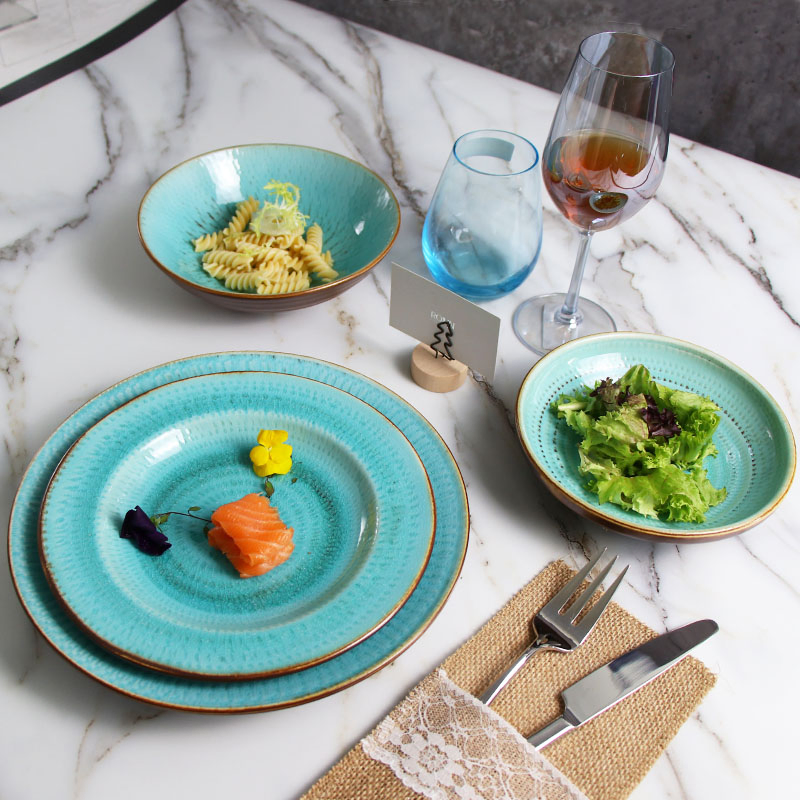 Color Glazed Ceramic Pottery Porcelain Mini Salad Bowl Ceramic