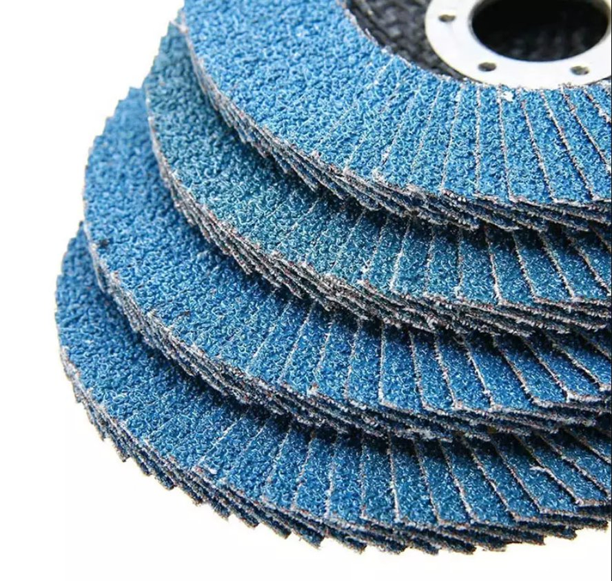 Wholesale Best Price Flap Discs Gr40 115X22mm Zirconia Alumina Blue Flap Discs