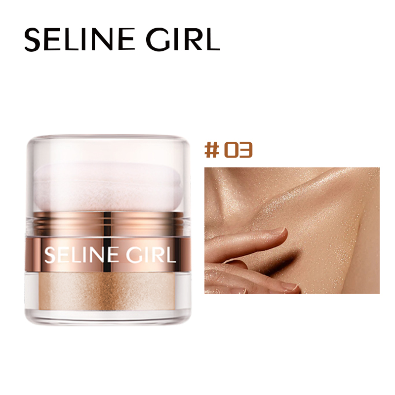 Seline Girl Loose Powder Highlighter Brightening Face Rxepairing Glitter Powder
