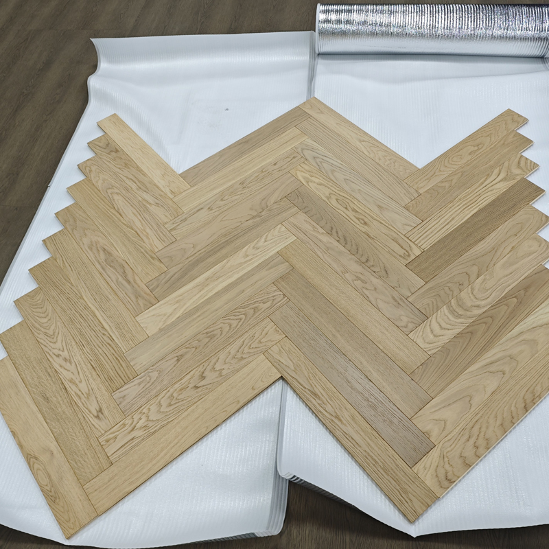 Инженерная доска паркетная елочка белый дуб 15мм