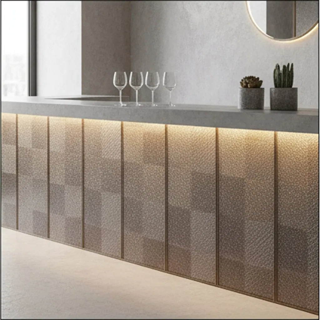 Personalized Bold Patterned Glass Room Divider Screen Laminated Glass