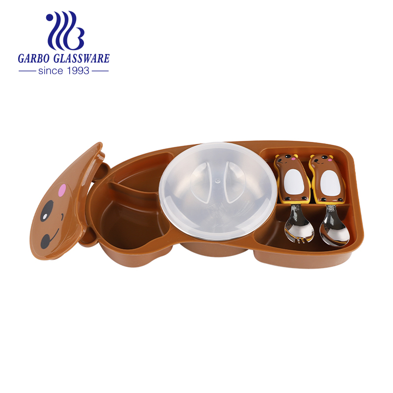 Wholesale Eco Friendly Wheat Straw 16PCS Dinner Set Chopstick Fork Spoon Bowl Plate Dinnerware