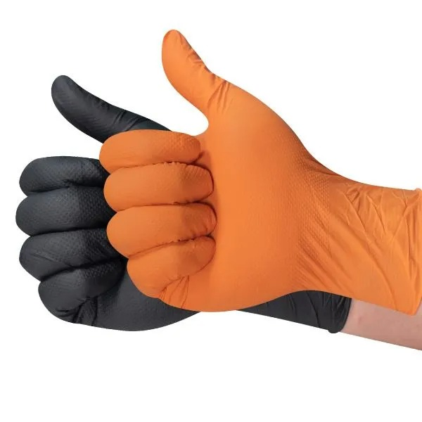 Stock in USA Hot Sale Product Diamond Grip Nitrile Gloves Professional Brand Textured Diamond Nitrile Gloves