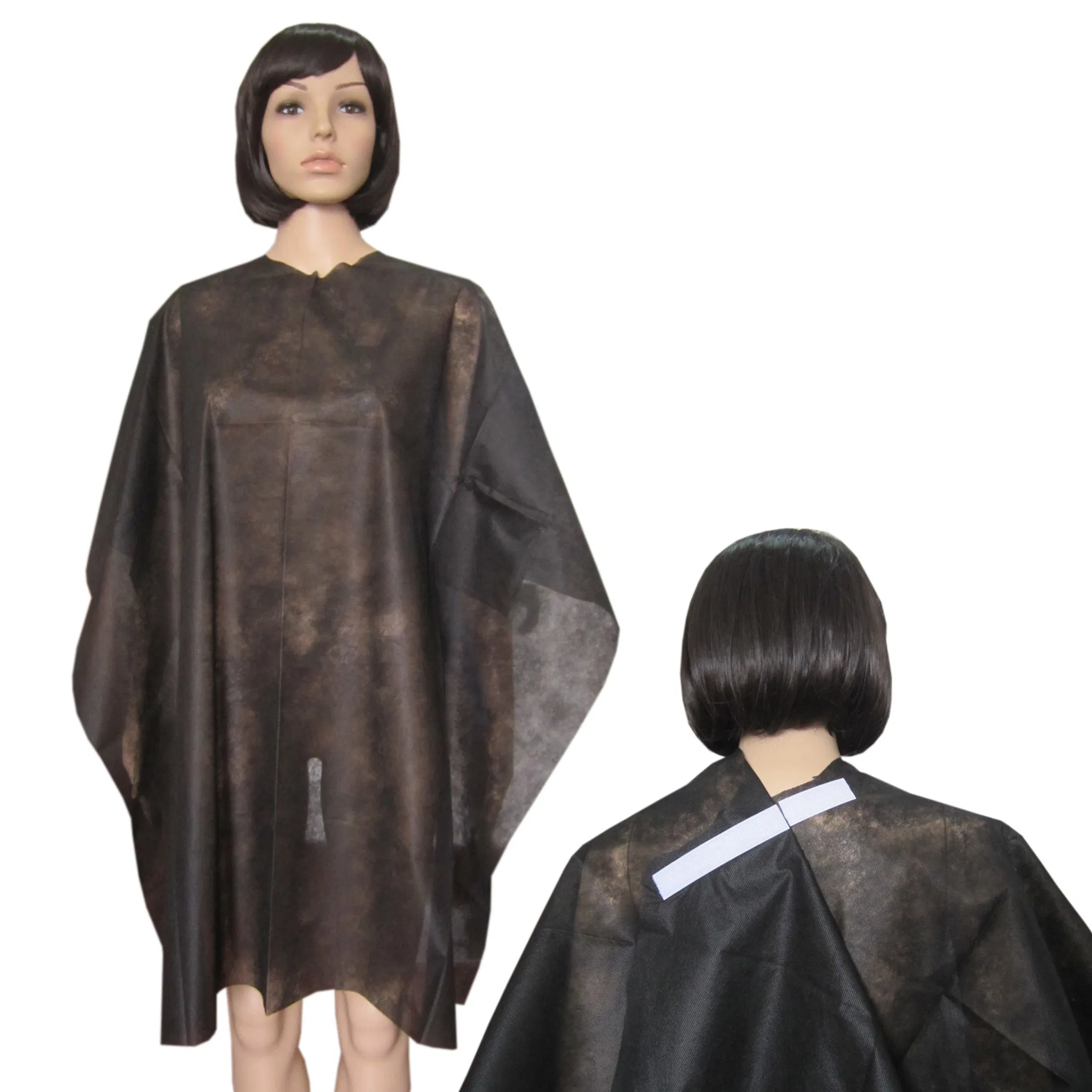Disposable PP SMS Nonwoven Hair Cutting Cape Salon Hair Apron