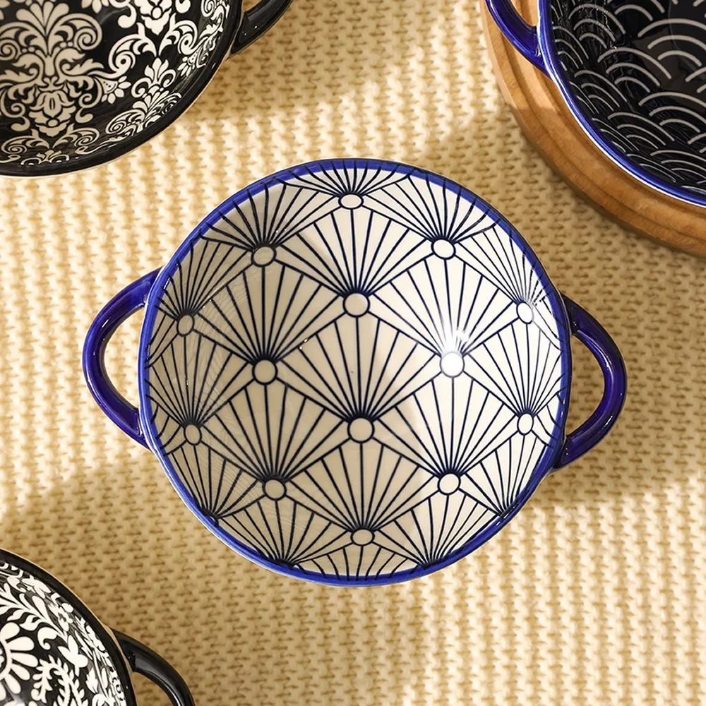 Easy Store Sturdy Stackable Ceramic Dinnerware Bowl for Colleague Gatherings