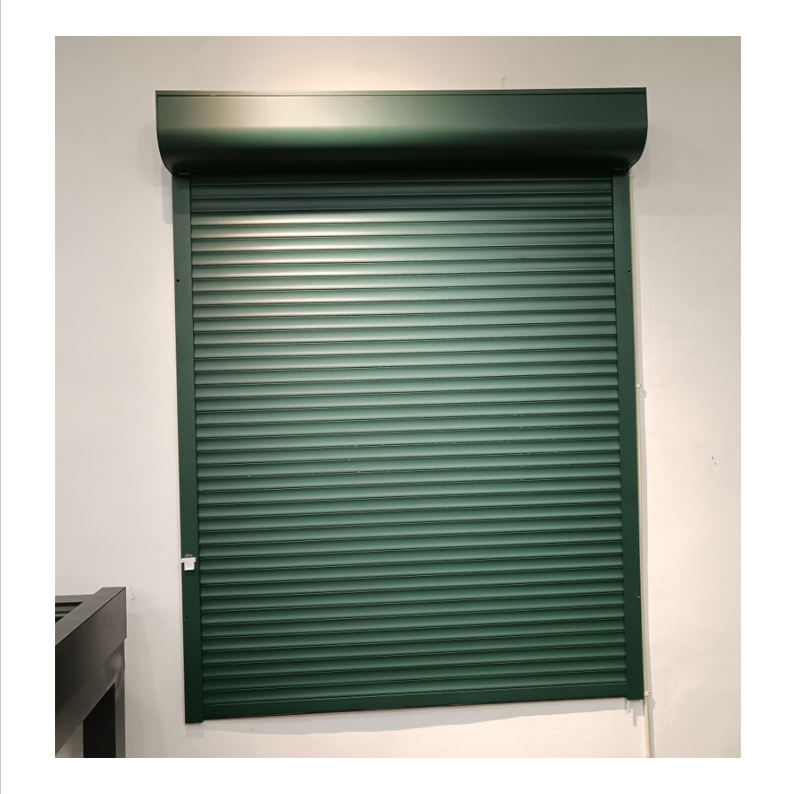 Modern Home Safety Aluminum Rolling Shutter Window Door Windproof Vertical Opening Pattern User-Friendly Remote Aluminum Alloy Storm Window