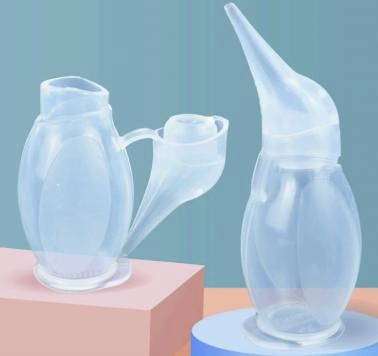Soft Silicone Manual Nasal Aspirator in Cute Penguin Design