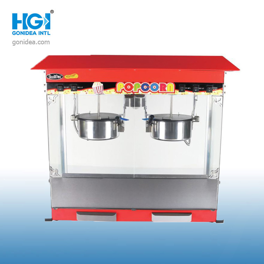 1450W Double Boiler Commercial Big Flat Top Popcorn Machine 220V 50Hz Eb-808A