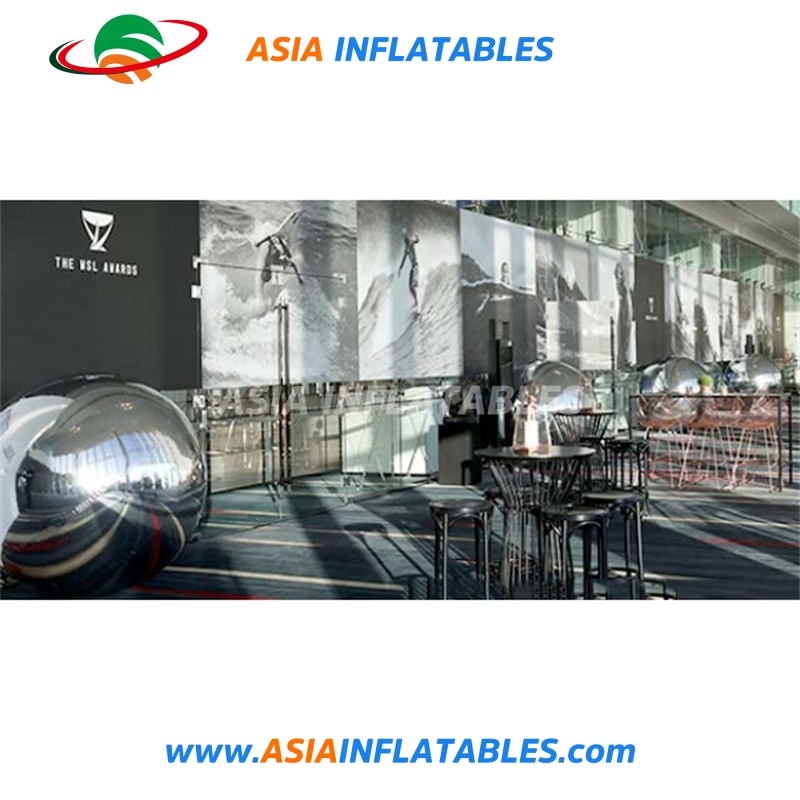 Silver Inflatable Mirror Ball Manufacturer, Disco Bar Decoration Mirror Balloon