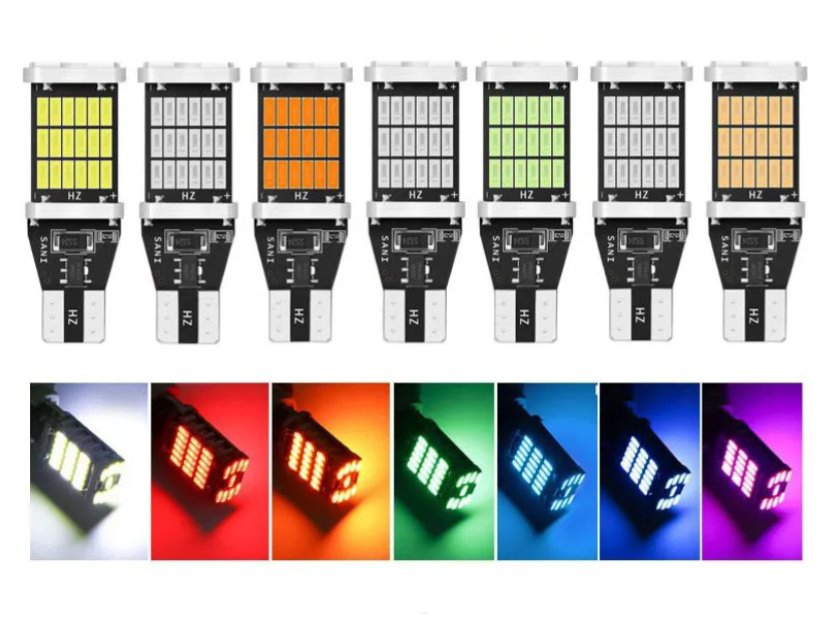 Светодиодная лампа T15 4014 45 SMD для поворотников и стоп-сигналов