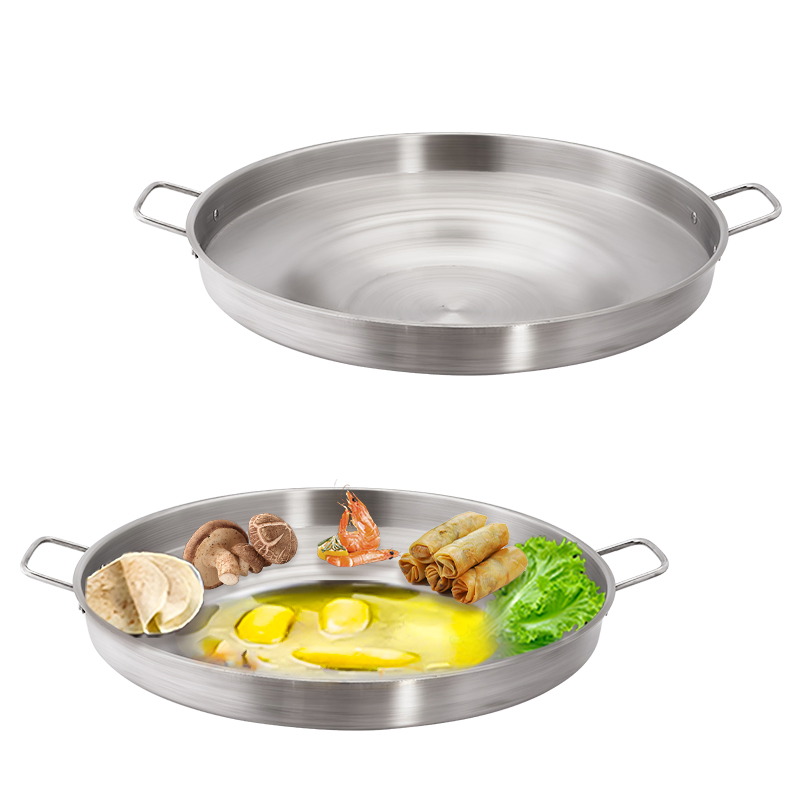 Сковорода гриль круглая стальная для такос и комаль