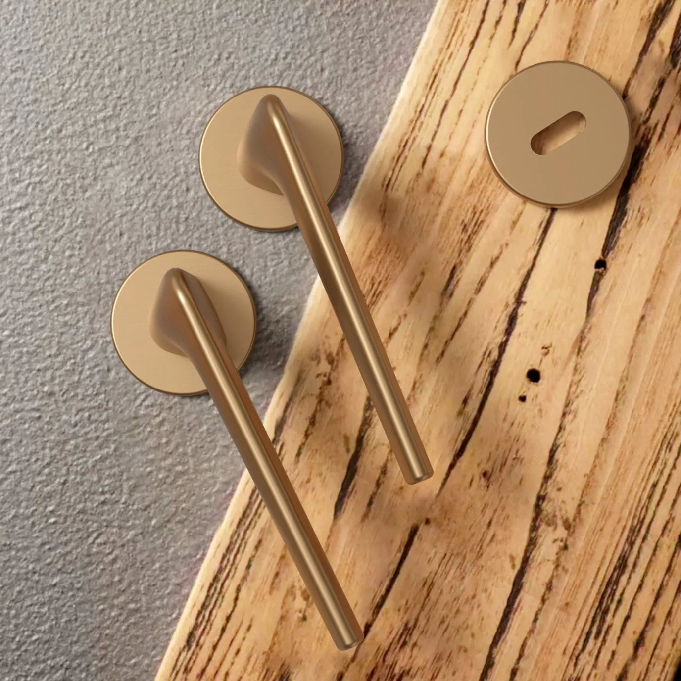 Premium Minimalist Zinc Alloy Lever Door Handle for Interior Wooden Doors Customized at Factory Price