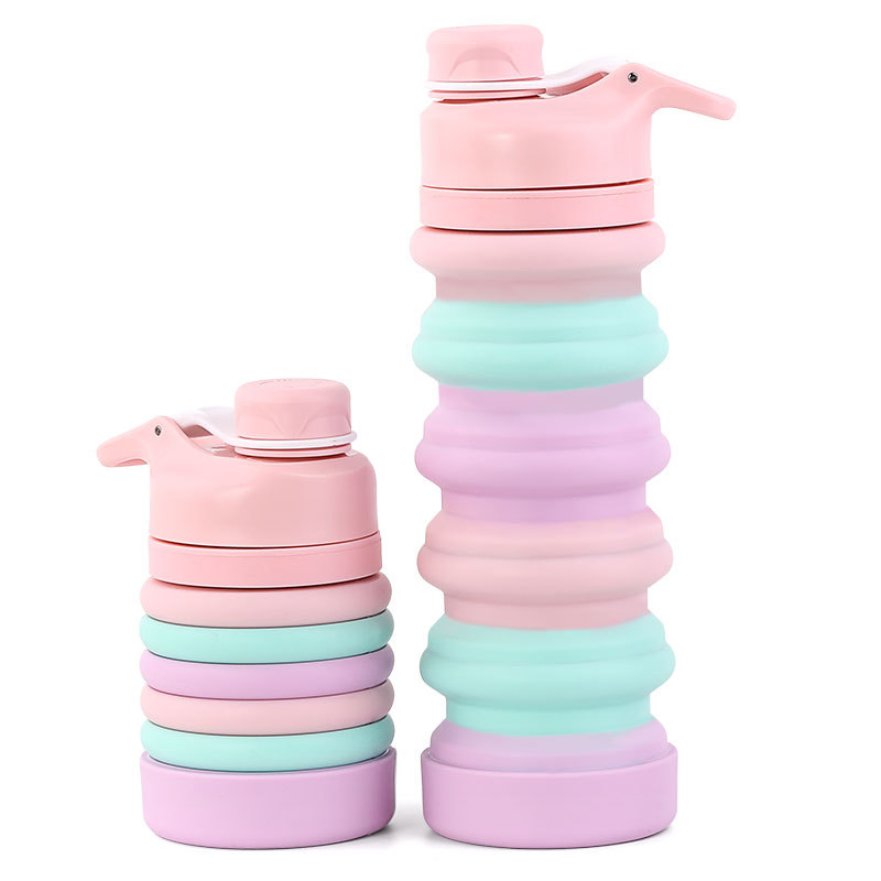 Outdoor Sports Silicone Water Bottle Portable Travel Large Capacity Telescopic Folding Bottle