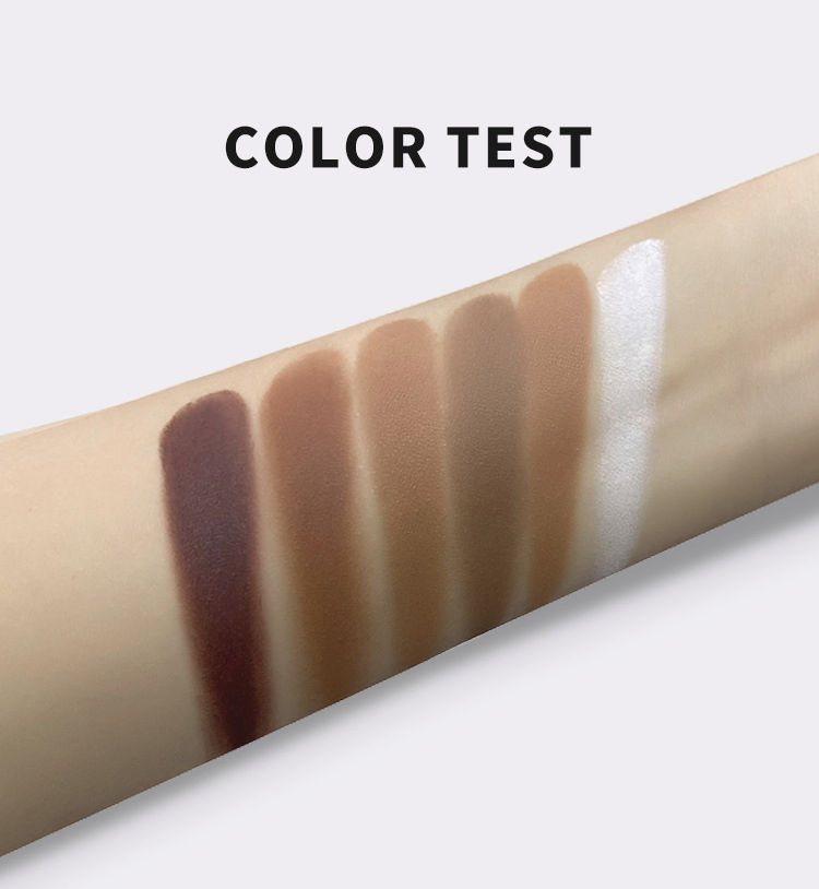 OEM/ODM Private Label Waterproof Customized 6-Color Contour Powder Palette Matte Highligher Eyeshadow