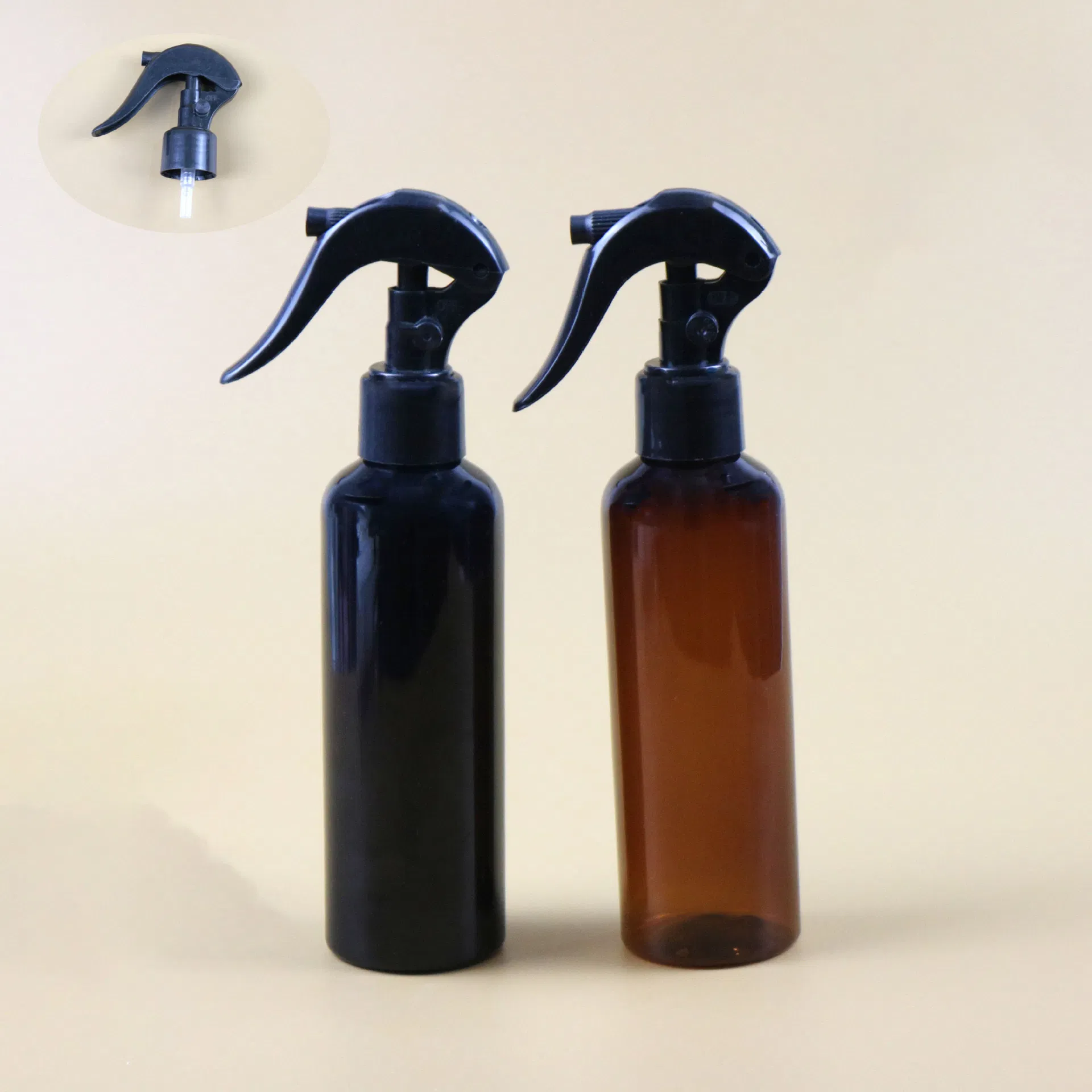 Wholesale Pet Mist Spray Bottle 200ml Amber White Clear Round Trigger Sprayer Bottle