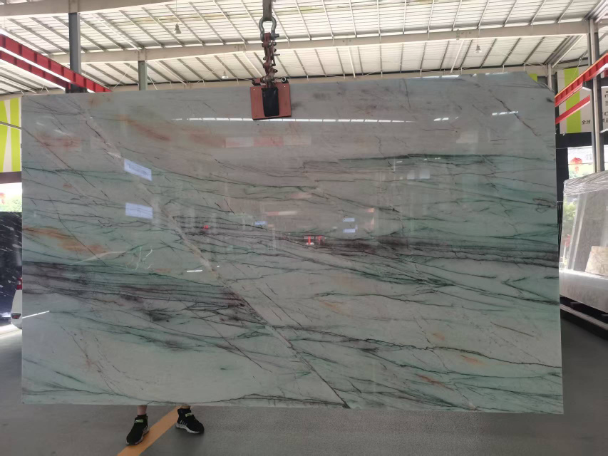 Nature Green Stone Quartzite Slabs for Countertops and Wall