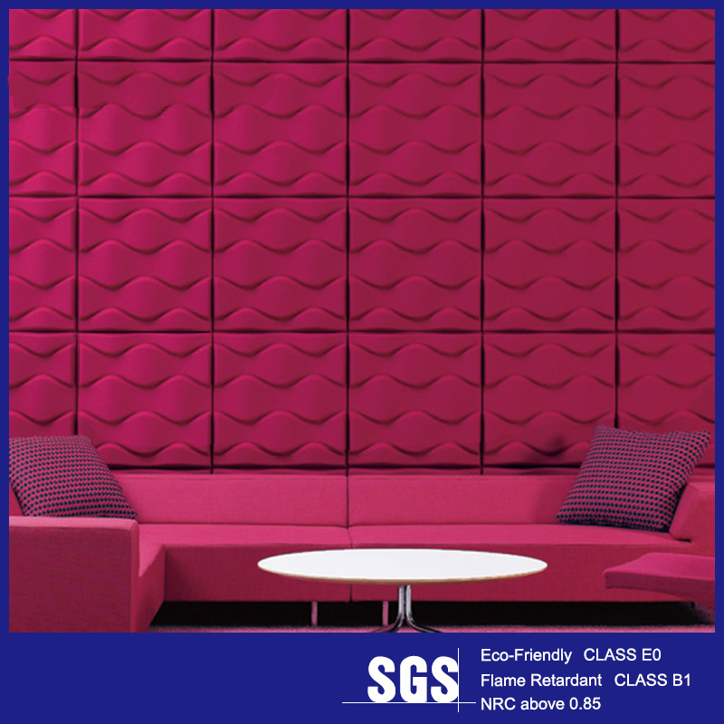 Wholesale 3D Wall Acoustic Pet Fiber Ceiling Board Wall Sound Absorbing Acoustic Panel for Recording Studio