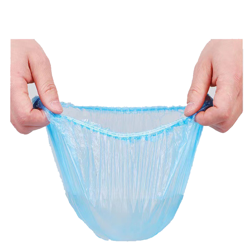 PPE Supplier Disposable PE Waterproof Strip Clip Shower Cap En 343