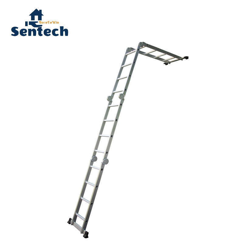 En131 Standard 4X4 Aluminium Multi-Purpose Ladder with Small Hinges for Industrial