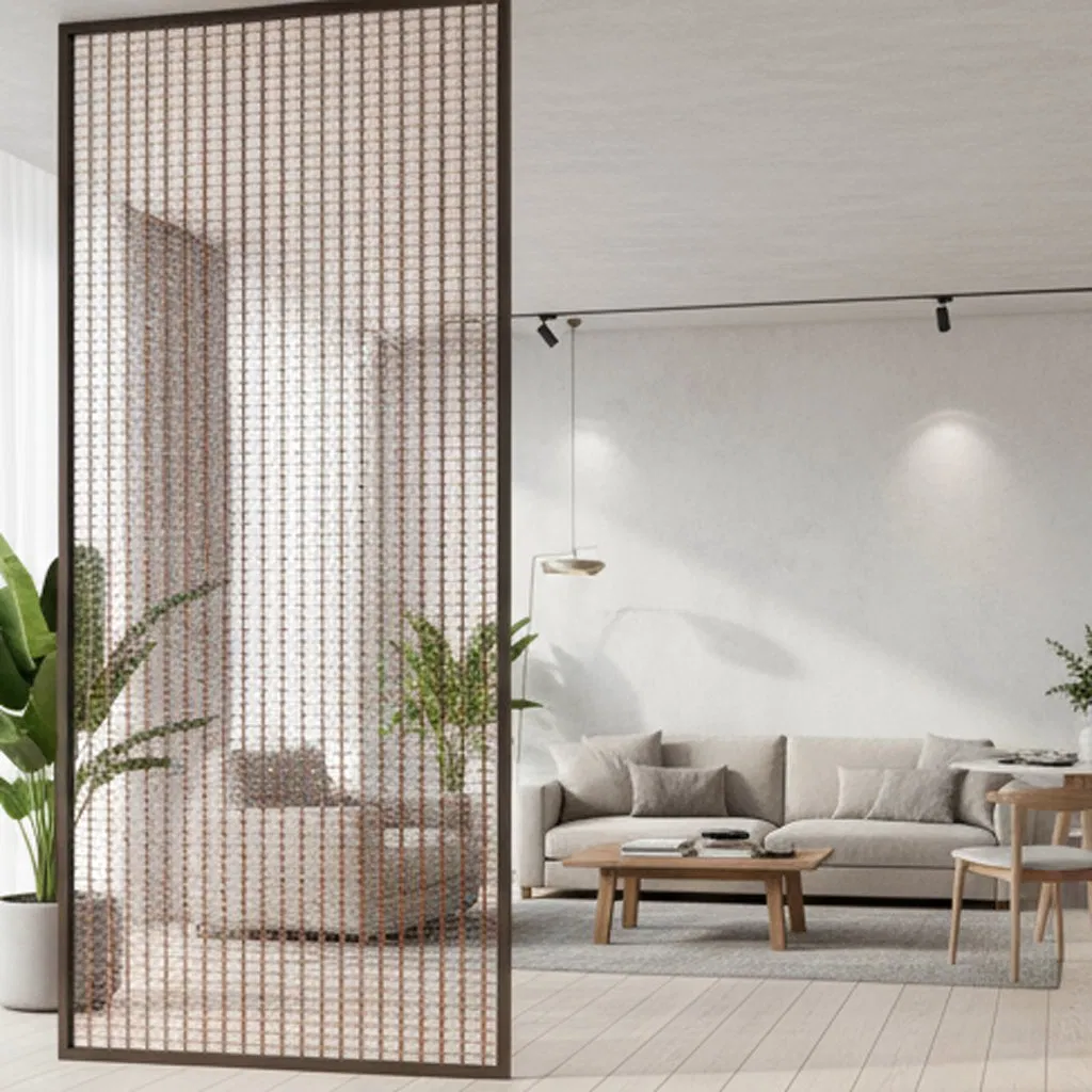 Metal Mesh Laminated Decorative Glass for Luxury Home Designs
