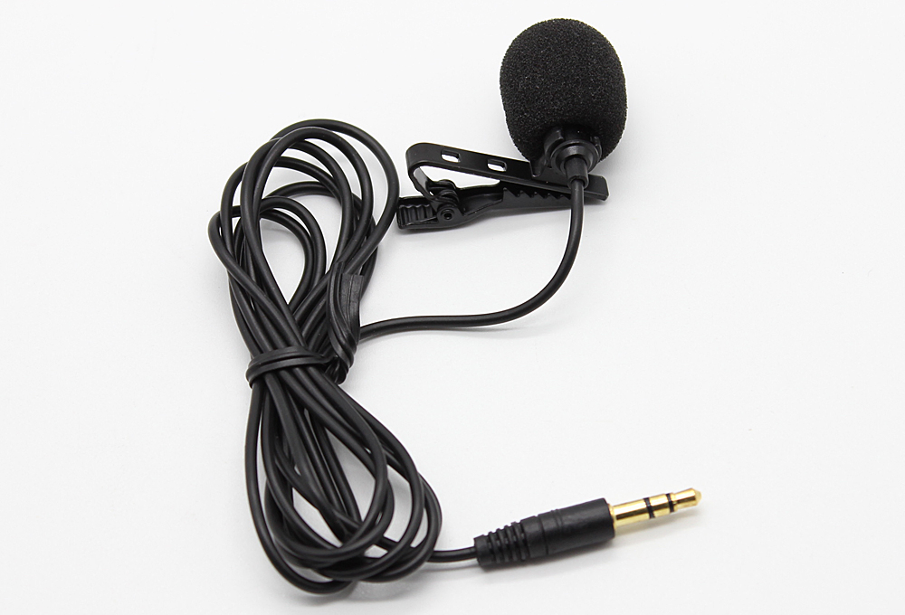 Gold Plated 3.5mm Metal Microphone Mini Hands Free Clip-on Lavalier Lapel Mic Microphone PC Notebook Laptop