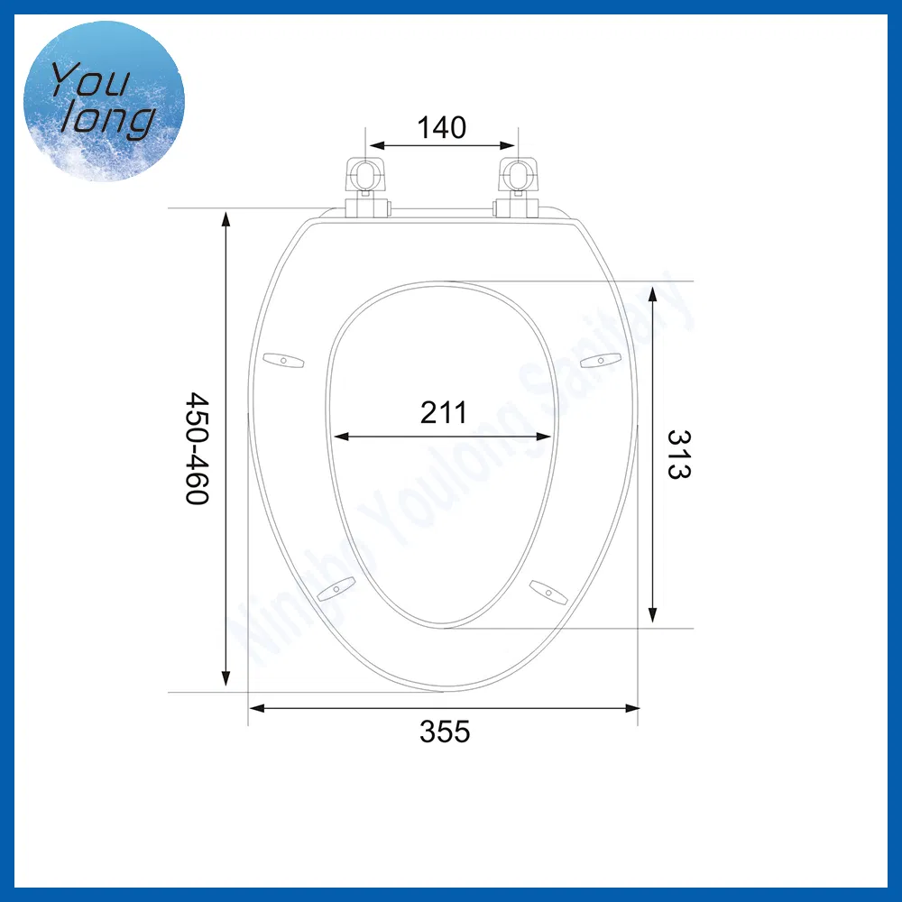 Bathroom Standard Toilet Seat Soft Close Plastic Toilet Seat Cover Washable Toilet Seat
