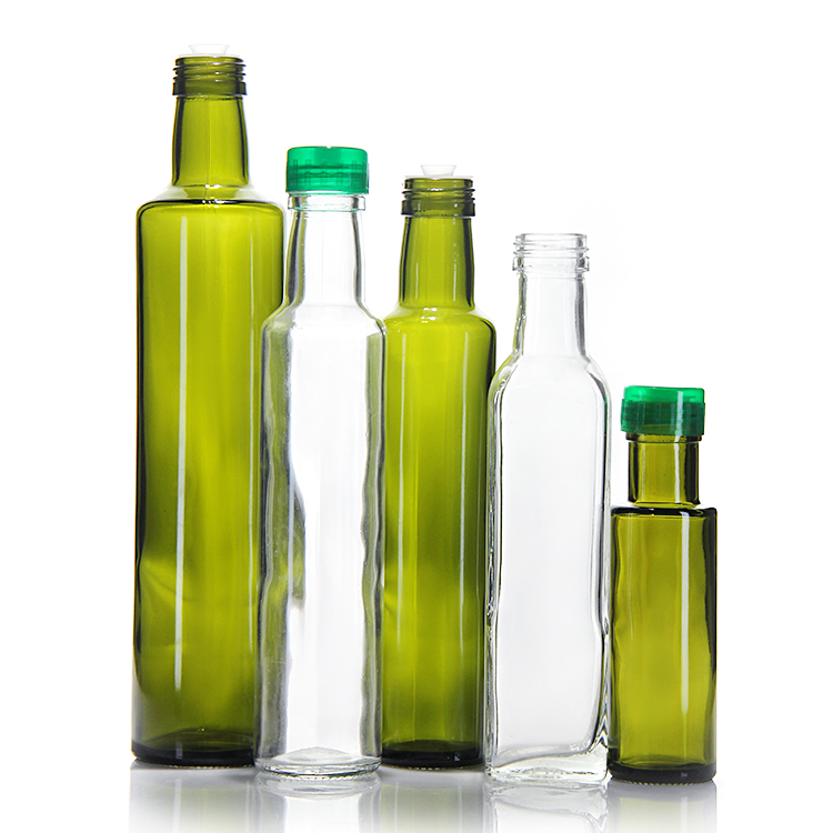 Olive Oil 75 Cl Green Oil Glass Bottle with Aluminium Metal Cover