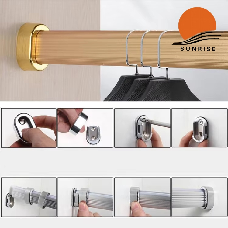 Aluminum Rail Oval Tube Wardrobe 16mm Aluminum Corrugated Tube