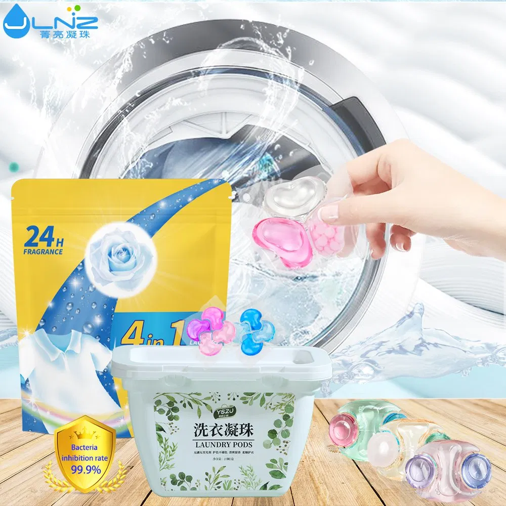 OEM Machine Washing Pods Liquid Laundry Detergent Hand Wash Powder Detergent Lavender Capsules