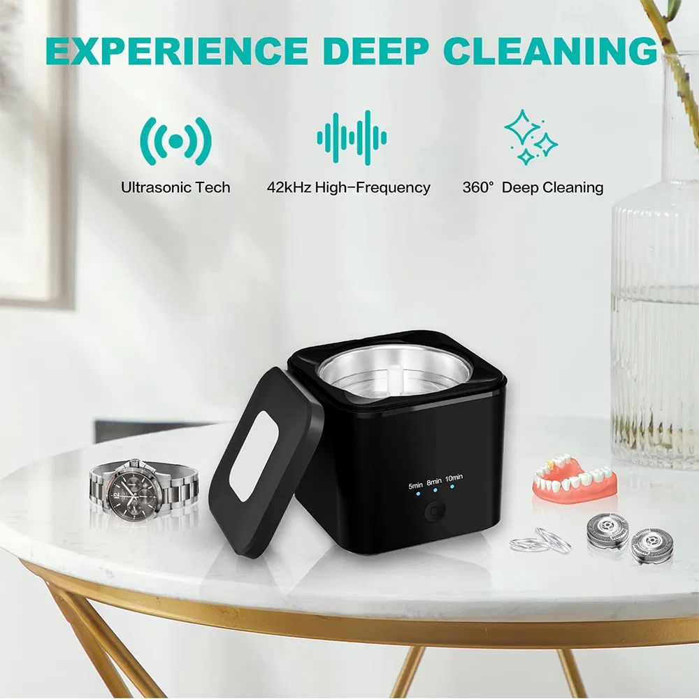 Latest Product Manufacturer Portable Ultrasonic Denture Teeth Retain Braces Cleaner Home Use Denture Cleaner