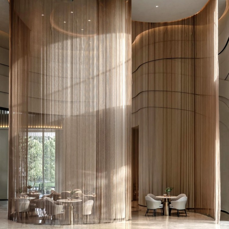 Decorative Aluminum Chain Link Metal Mesh Curtain Decorative Aluminum Metal Mesh Curtain Chain Drapery Fabric