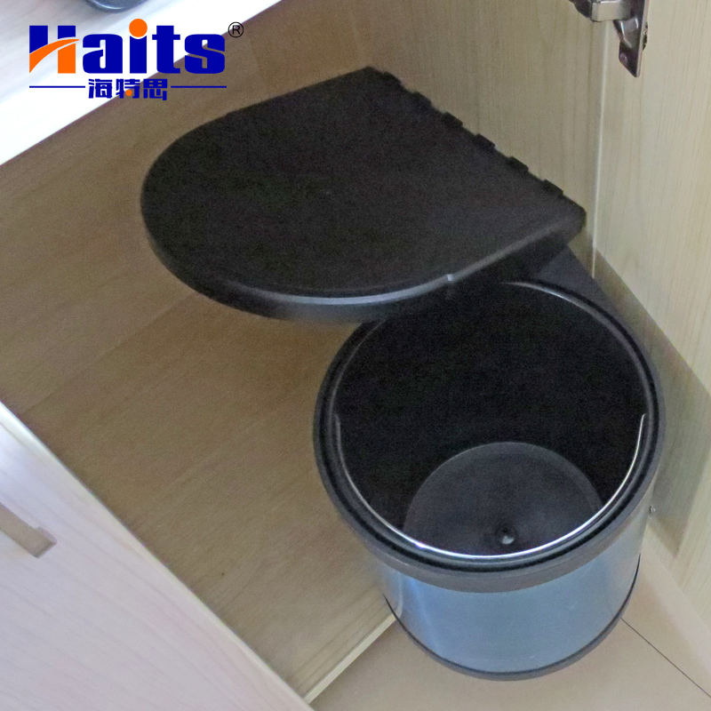 Kitchen Hardware Fittings Cabinet Storage Waste Bin Stainless Steel Plastic Trash Can