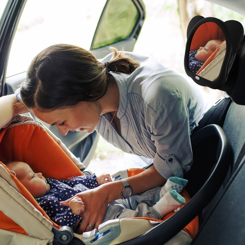 LED-зеркало заднего вида для детей в форме медвежонка