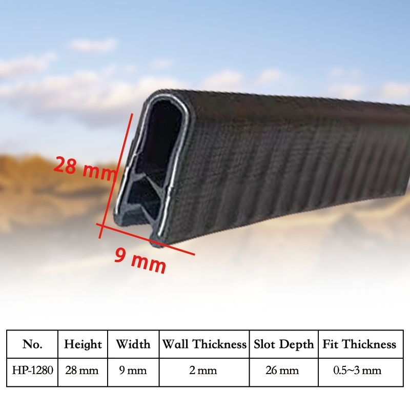 PVC U Shape Weatherstrip with Steel Insert for Door Frame Seal