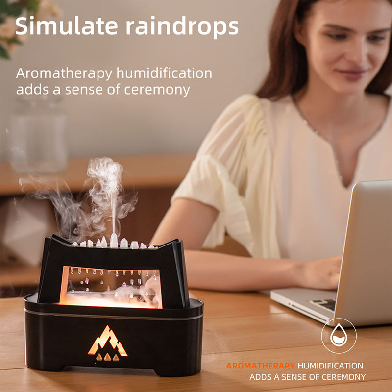 Quiet Raindrop Aroma Diffuser with Colorful LED Lights