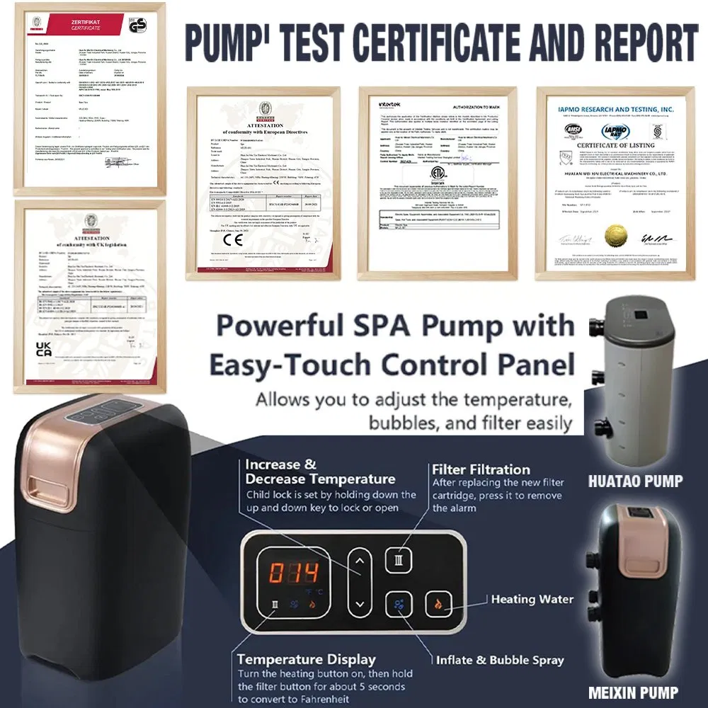 Drop Stitch Inflatable Foldable SPA Hot Tub for Outdoor Adults