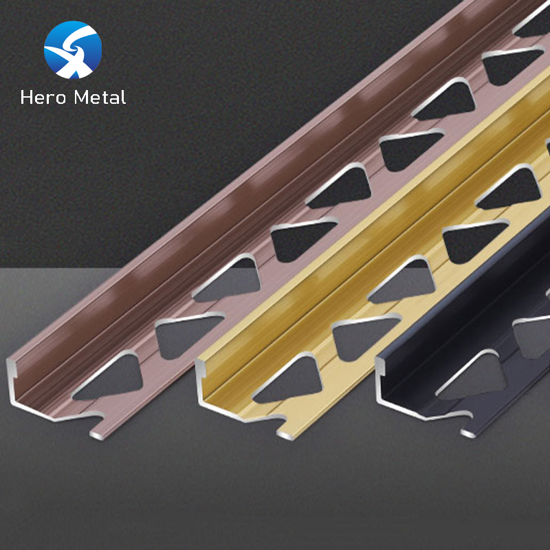Fashion in Stock Kitchen Size 1mm 2.5m Outside Corner Edge Trim Matt Silver Beading Chrome Hero Metal Tile Straight Shape Strip