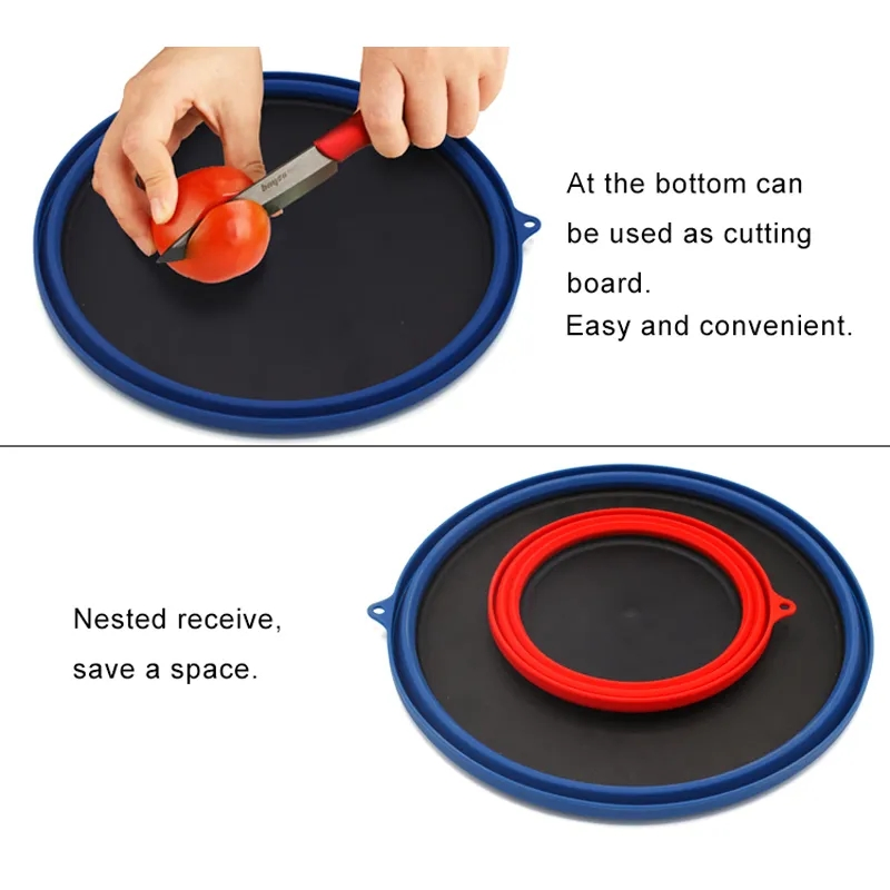 Outdoor Indoor Foldable Bowl Silicone Dishes Set Collapsible Salad Bowl