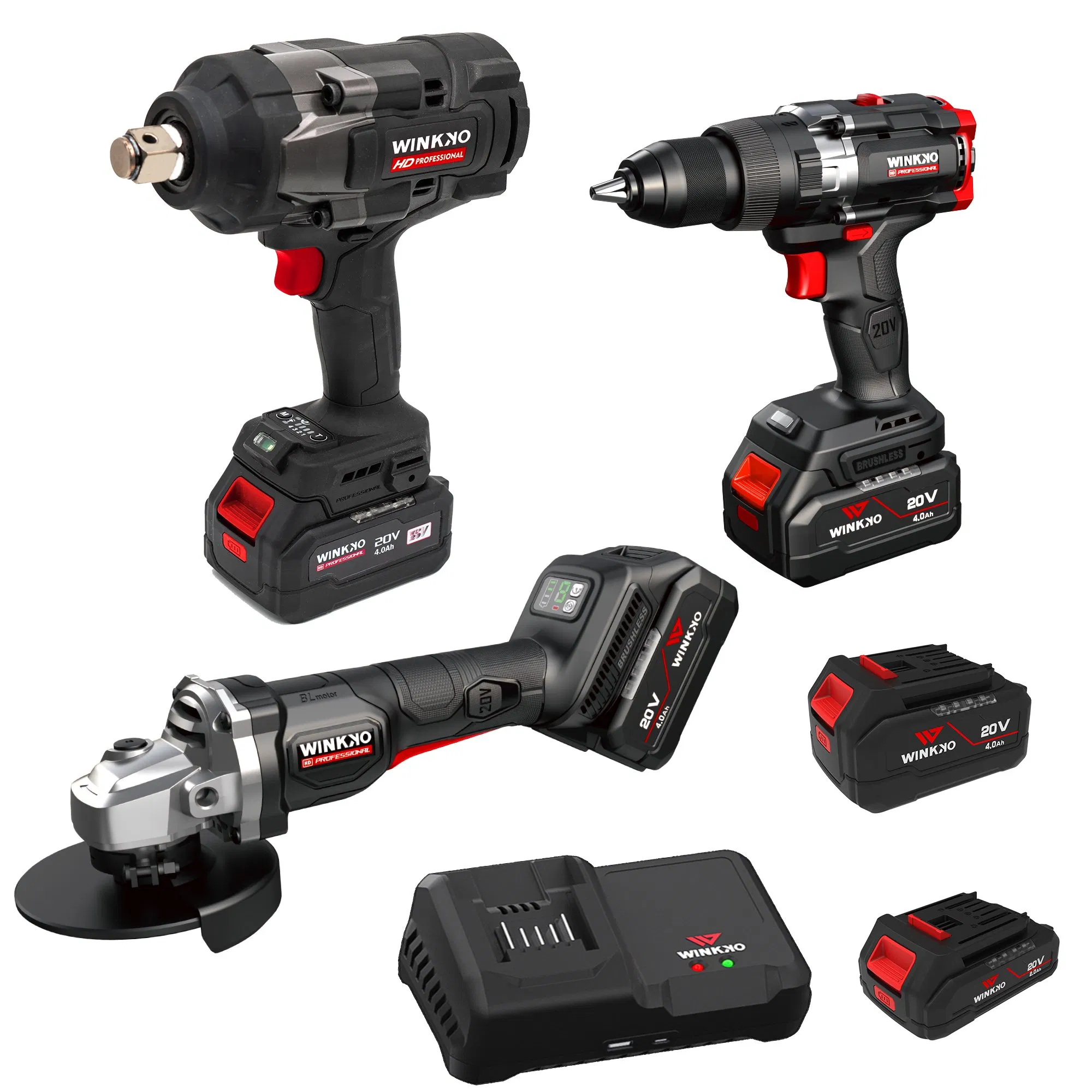 China DC Winkko Cordless Hammer Drill Drilling Machine Impact Wrench with High Quality