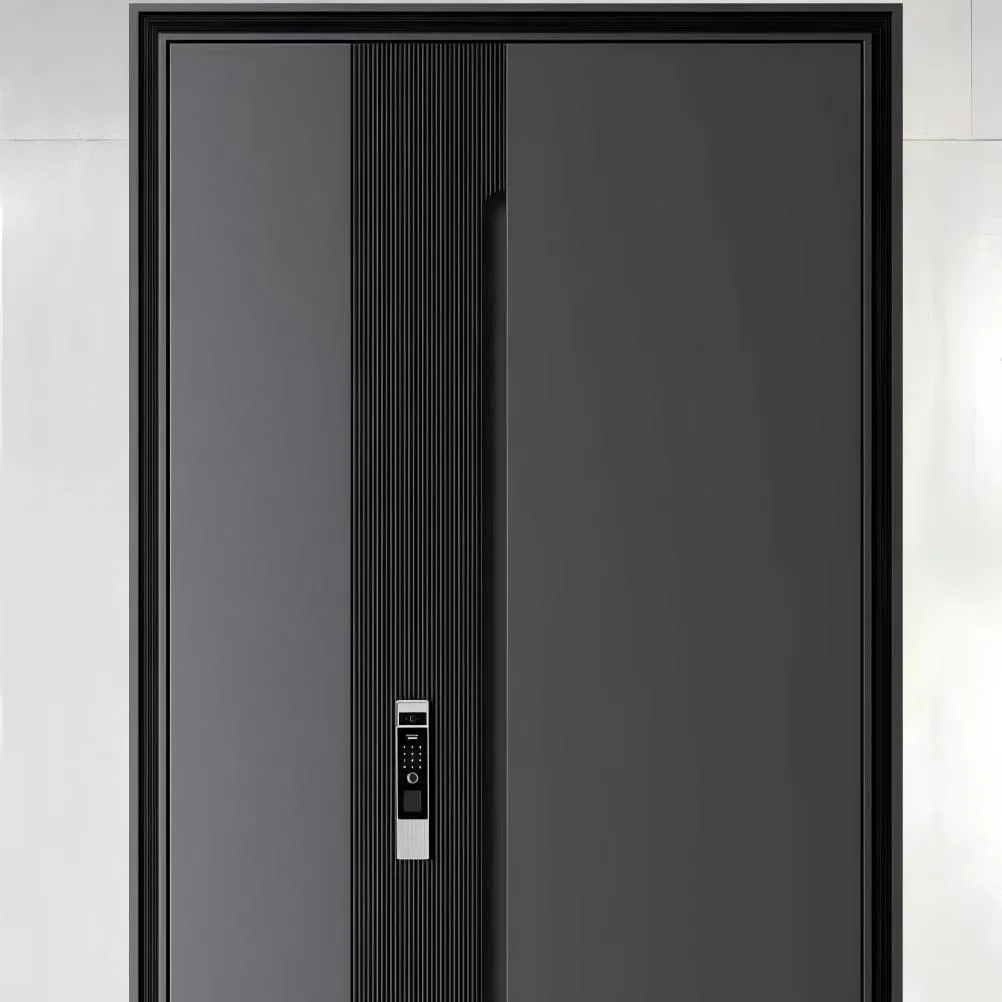 New Design European Luxury Entry Doors Aluminum Metal Entrance Door for Houses Villa Main Custom Front Exterior Door