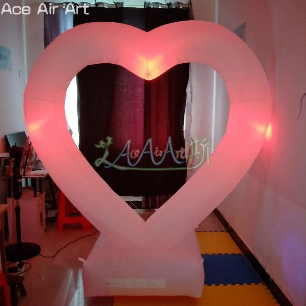 Wholesale Inflatable Decorative Heart Model Pop up Illuminated Hearts Free Standing for Wedding/Party or Valentine's Day