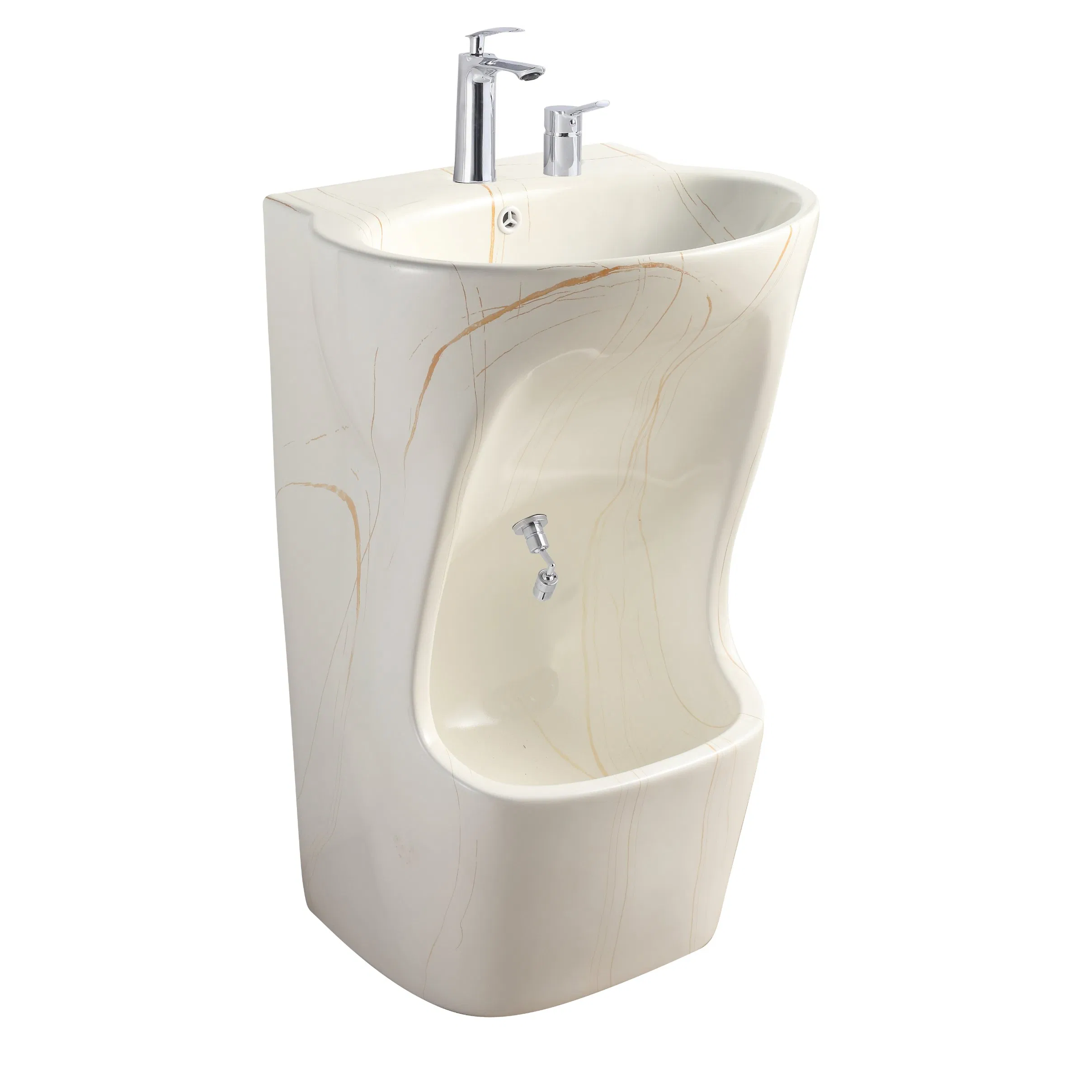 Modern Designed Ceramic Floor Mounted Pedestal Sink New Design Muslim Wudu Foot Wash Basin Bathroom Wudu Sink
