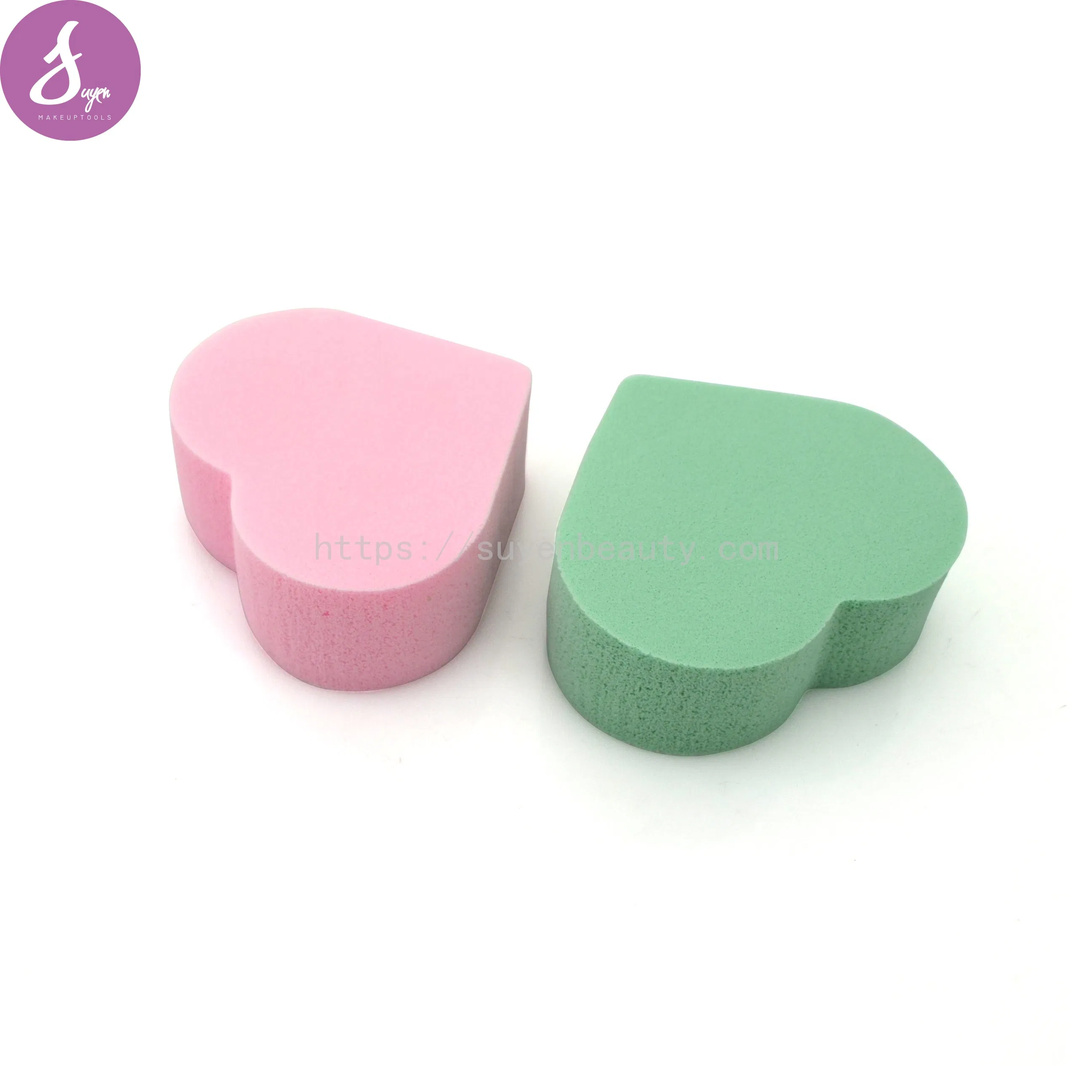 Heart Shape Non-Latex Sponge Powder Puff for Foundation Makeup