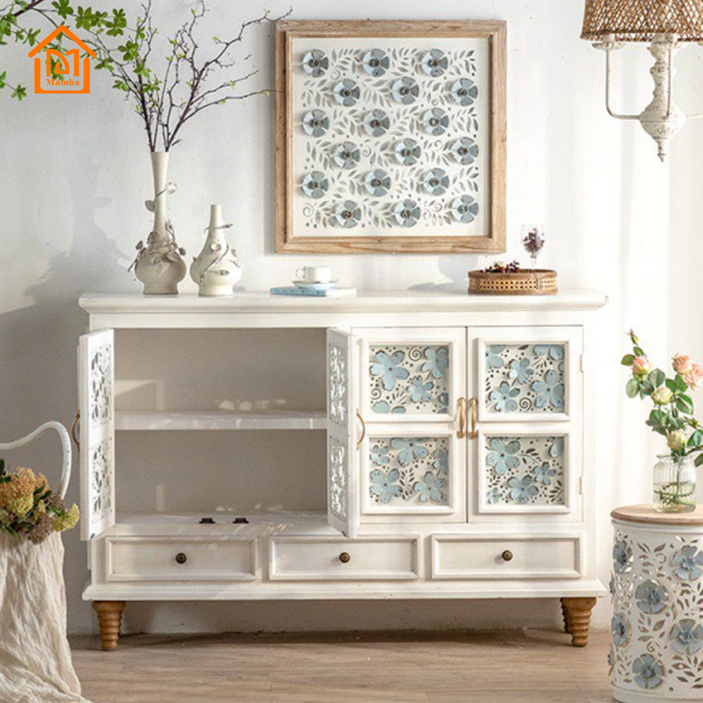 Шкаф массив дерева белый скандинавский стиль винтаж