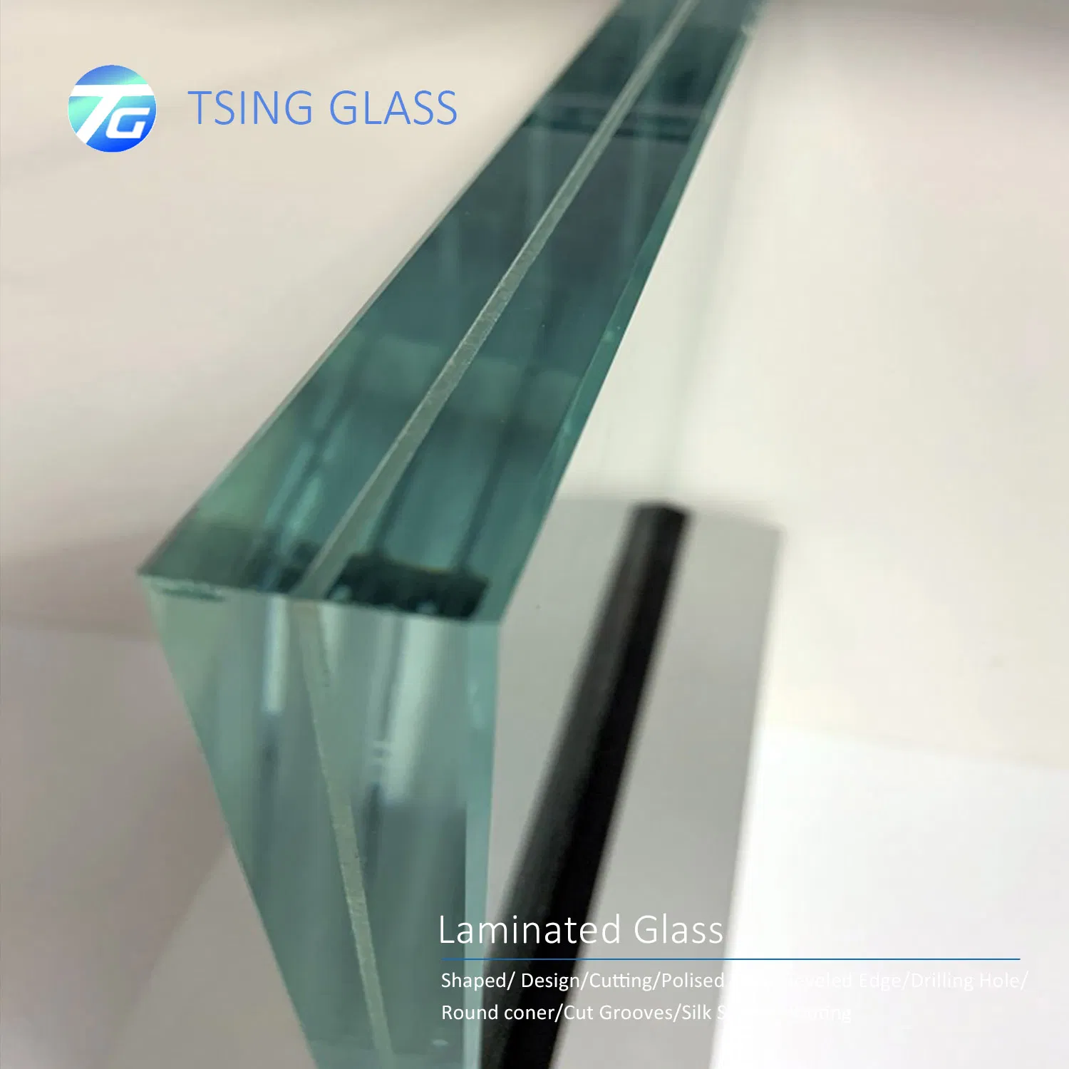 Tempered Clear Laminated Glass for Banisters Fence Windows Glass Railing
