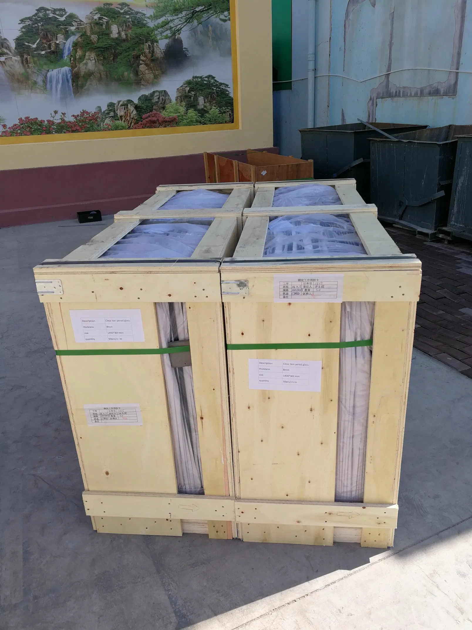 4mm 5mm 6mm Blue Green Louver Winodw Glass/Flat/Curved Laminated Tempered Reflective Glass for Window Glass/ Building Glass Factory