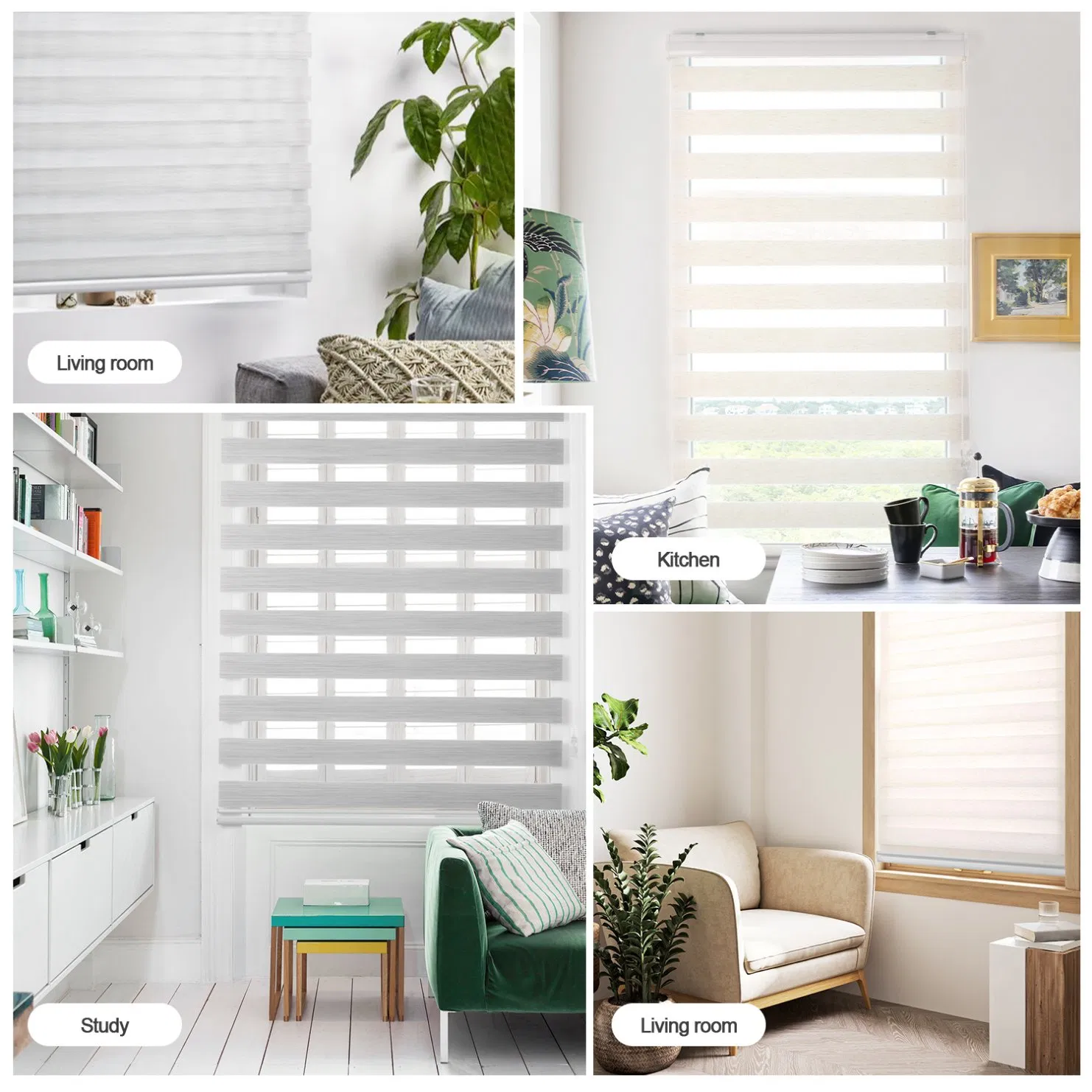 Sisheng Fast Delivery Manual Zebra Shades for Decorator with UV Resistant Bl2501