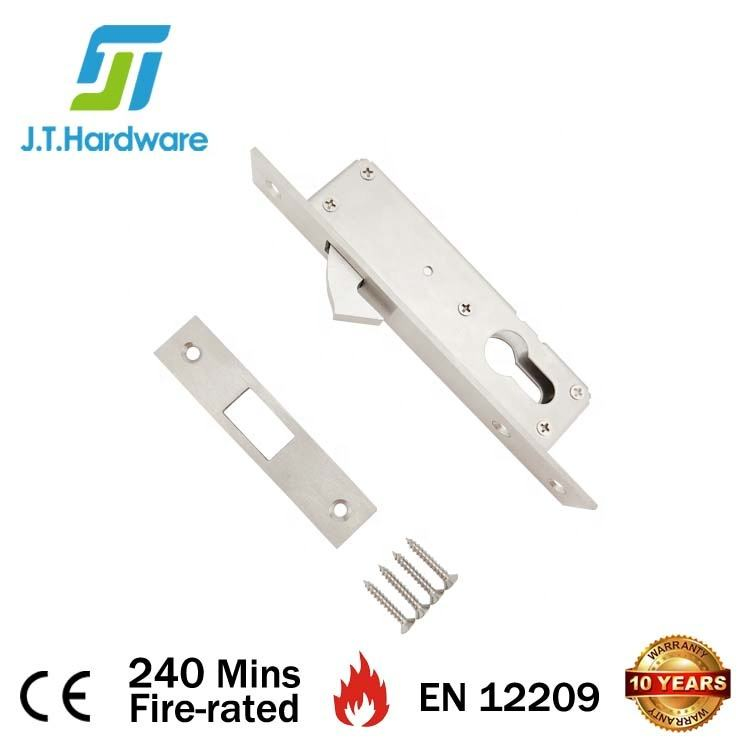 Wholesale Euro Stainless Steel 304 Sliding Door Narrow Stile Hook Lock Mortise Commercial Mechanical Codekeyless Metal Security Cylinder Entry Gate Door Lock